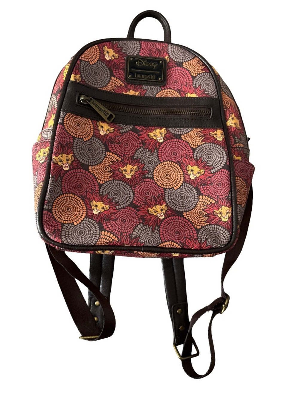 Loungefly Lion King Multi-Color Spiral Pattern Mini Backpack